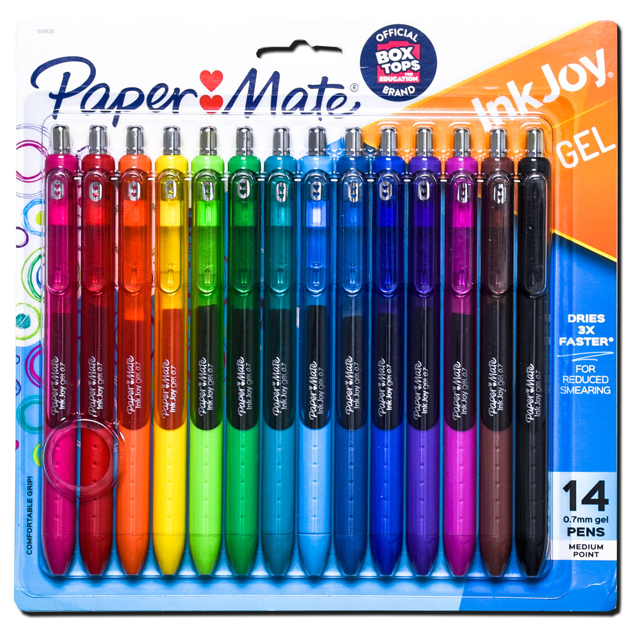 Paper Mate InkJoy Gel 0.7 Pens 1951636, Medium Point, Retractable, 14 Color  Set